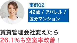 賃貸管理会社変えたら26.1％も空室率改善！